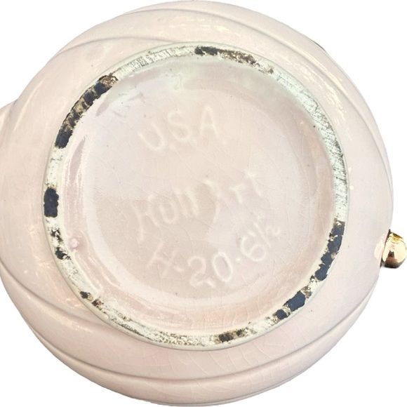 Hull Art Porcelain Magnolia and Gold Trim Teapot U.S.A. 1940's - Picture 12 of 13